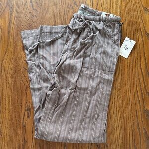 Sincerely Jules Brown Striped Women's Pants